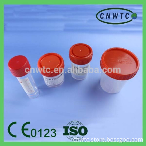 100ml/120ml urine container with label sterile spoon